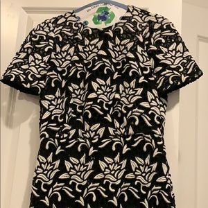 Sandro Paris black and white dress